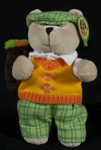 Starbucks Bearista 2006 50th Edition Golfer Boy Plush Bear